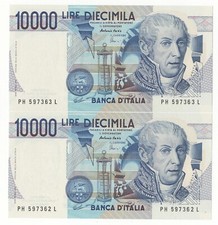 10000 LIRE VOLTA DECR 1984