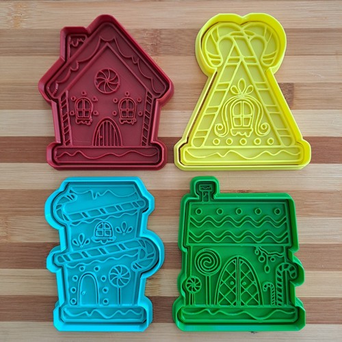 Set 4pz casetta natale - natale,