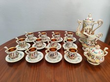 ANTICO SERVIZIO TAZZINE DA CAFFè 12 PERSONE CERAMICA DI CAPODIMONTE