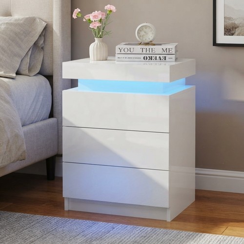 Elegante comodino bianco con