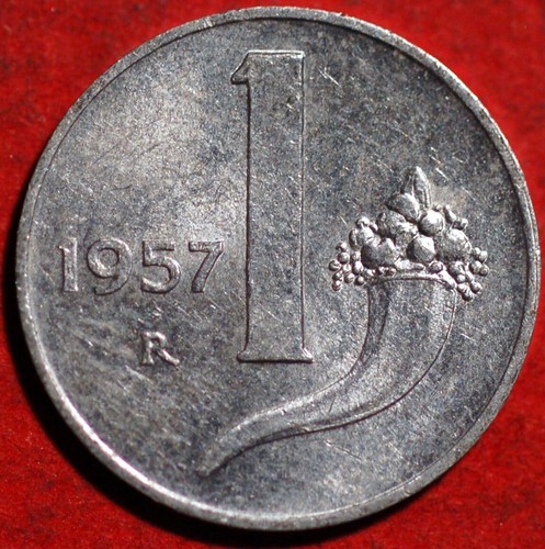 Italia lira 1957 - lira, km#
