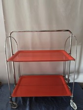 Carrello, Portavivande, bar, Pieghevole, anni ‘70, trolley, ruote, Modernariato