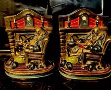 Coppia fermalibri in bronzo