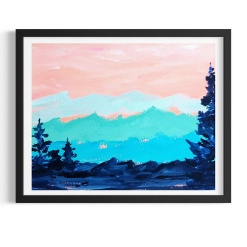 Quadro montagna astratto