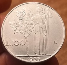 Moneta 100 lire 1955 - 100,