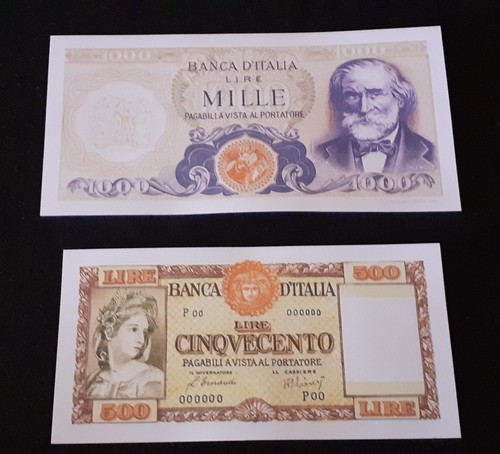 Banconote 1000 lire verdi - 1000, g.verdi