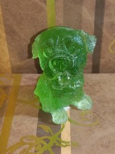 MINI SCULTURA CANE PLASTICA TRASPARENTE COLORATA CUCCIOLO PELOSETTO 6 RAZZE E