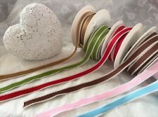 Nastro nastro TESSUTO e PUNTO LATERALE 16mm - 6 tonalità - varie lunghezze *Ultimo stock*