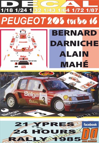 Decal peugeot 205 turbo - peugeot,