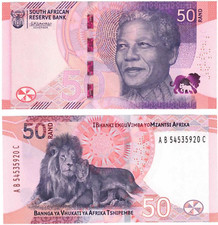 Afrique Du SUD SOUTH AFRICA Billet 50 RAND 2023 Lion NELSON MANDELA NEUF UNC