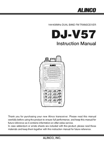 Alinco v57 - alinco, dj-v57