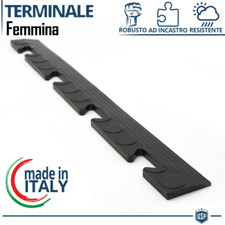 1 SCIVOLO TERMINALE Profilo FEMMINA Per Pavimento Piastrelle PVC Polivinile BOLL