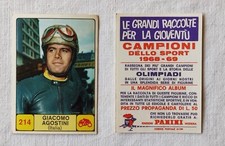 Figurina GIACOMO AGOSTINI n 214 Campioni dello sport 1968-1969 Panini New 