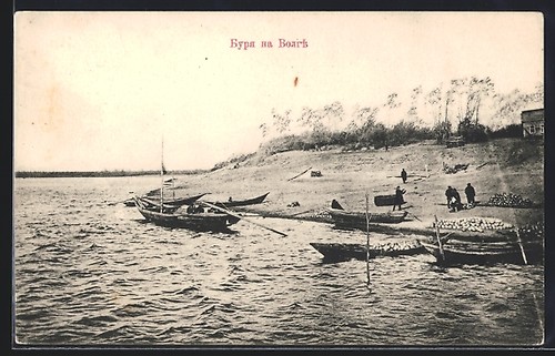 Volga barche persone sulla - volga,,