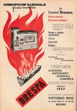 PUBBL. 1938 CUCINA “BRESPA”  MILANO ARREDO INDUSTRIALE VITTORIO HUG ALBERGO