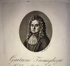 PUGLIA-MEDICINA-ANTICO RITRATTO-INCISIONE DELL'800-TRIMIGLIOZZI-ARTISTA BIONDI