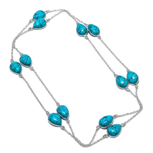 Collana catena pietre - , preziose