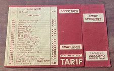 Tarif Miniatures DINKY TOYS -