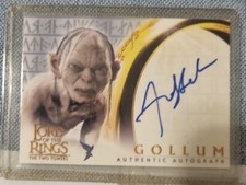 TOPPS LOTR The TWO TOWERS Autograph Card GOLLUM Andy Serkis