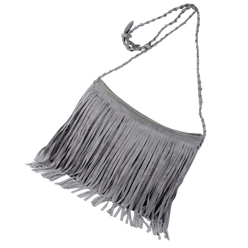 Borsa tracolla con frange - ,
