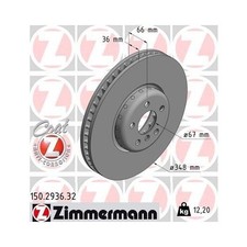 Disco Freno Zimmermann 150.2936.32 Formula F per Bmw Toyota Bmw (brilliance)