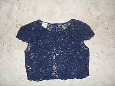 PRESTIGIOSO E RAFFINATO TOP BLUSA CAMICIA PINKO IN MERLETTO Tg. 40 