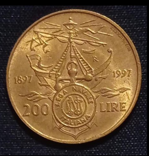 Moneta 200 lire lega navale - lega,