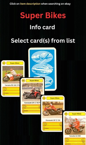 Super bikes info card - super,