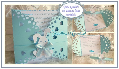 Inviti battesimo pochette - inviti,