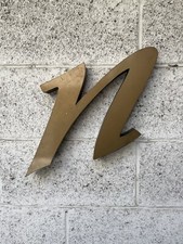 INSEGNA VINTAGE LUMINOSA N METALLO INDUSTRIAL DESIGN MODERNARIATO TARGA