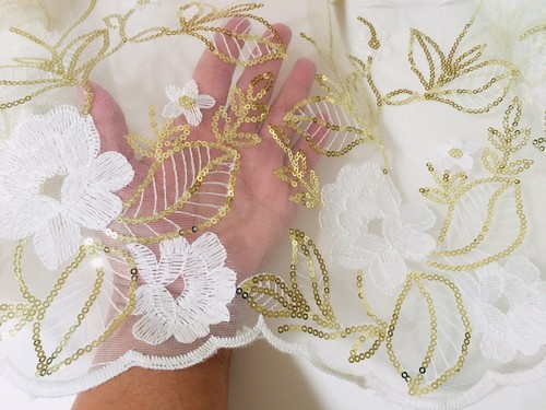 Iarde oro paillettes ricamo - 2,
