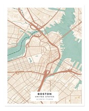 Pianta della città di Boston