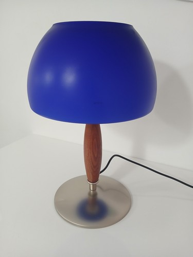 Lampada tavolo vetro blu - vetro,