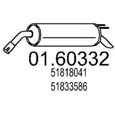 MTS 01.60332 Marmitta per FIAT BRAVO II (198) STILO (192)
