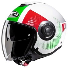 CASCO HELMET MOTO 22.06 JET HJC I40N PYLE MC41 VERDE BIANCO ROSSO TG L