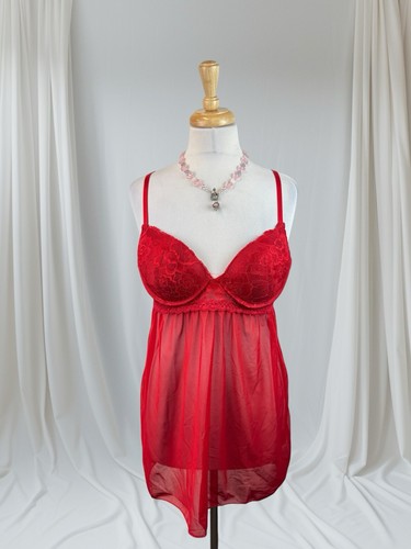 Red mesh lace - mesh,
