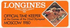 Adesivo Olympiad MOSCOW 1980