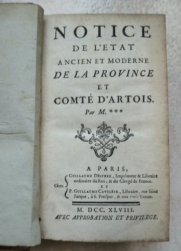 Livre 18ème notice etat - 18ème, l'etat
