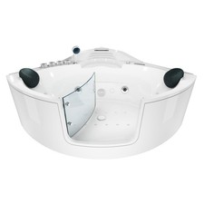 AcquaVapore Vasca Idromassaggio Piscina Vasca Angolare Vasca W60H 140x140cm con Porta 