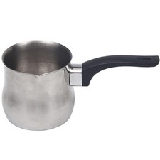 Bricco latte acciaio manico