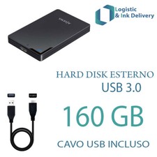 HDD HARD DISK ESTERNO 160 GB 2,5" USB 3.0 AISENS PER VIDEO MUSICA FOTO DATI