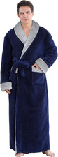 Vestaglia Invernale Lunga Uomo: Accappatoio Uomo in Pile Caldo Vestaglia Da Came