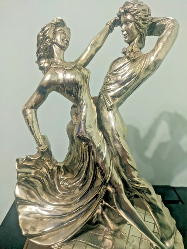 Statuetta resina placcata - in,