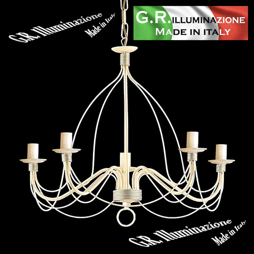 Lampadario ferro battuto - lampadario,