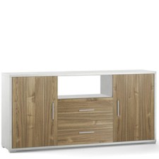 Mobile porta TV con 2 cassetti e 2 ante Mobili ufficio bianco noce 174x41x84 cm