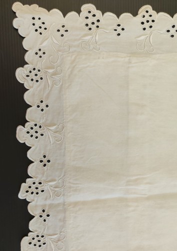 Cuscino lino ricamo fiore - lino,