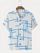 Camisa Botones Hombres Azul