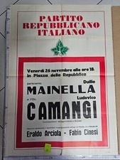 MANIFESTO POLITICA PARTITO REPUBBLICANO MAINELLA  CAMANGI ARCIOLA CINESI