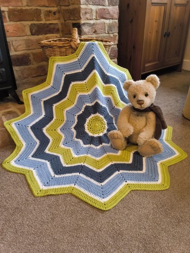 Baby crochet blanket shawl - blanket/shawl, boy