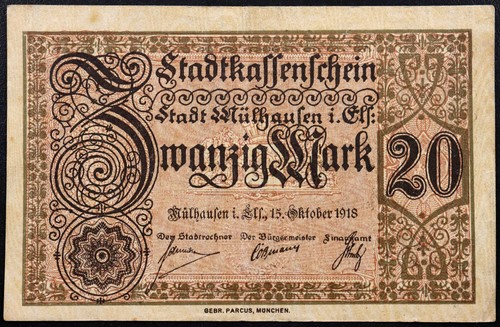 Mulhausen mulhouse 1918 - /,